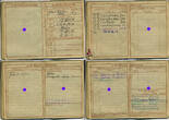 Drittes Reich 1942/45 Wehrpass 2./Inf.Ers.Btl. 41 stärker gebraucht