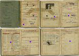 Drittes Reich Konvolut 1939/44 Wehrpass/RAD Dienstausweis und Urkunde Verwundeten-Abzeichen Schwarz 2./Inf. gebraucht