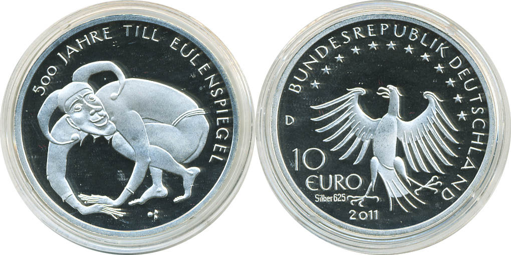 10 Euro Münze 500 Jahre Till Eulenspiegel www.ma-shops.de