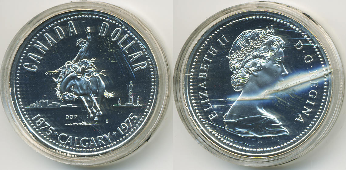 Kanada Canada 1 Dollar 1975 100 Jahre Calgary PL/Proof Like