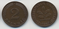 BRD 2 Pfennig Kupfer -