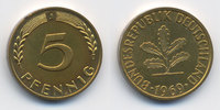 BRD 5 Pfennig Stahl/tombakplattiert -