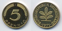 BRD 5 Pfennig Stahl/tombakplattiert -