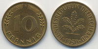 BRD 10 Pfennig Stahl/tombakplattiert -