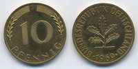 BRD 10 Pfennig Stahl/tombakplattiert -