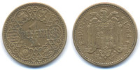 Spanien - Spain 1 Peseta Francisco Franco 1939-1975