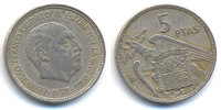Spanien - Spain 5 Pesetas Francisco Franco 1939-1975