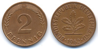 BRD 2 Pfennig Kupfer -