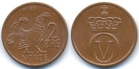 Norwegen - Norway 2 Öre Olav V. 1957-1991