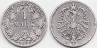 Kaiserreich 1 Mark kleiner Adler - Silber -