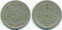 Kaiserreich 5 Pfennig kleiner Adler - Kupfer/Nickel -