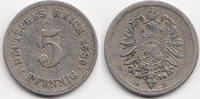 Kaiserreich 5 Pfennig kleiner Adler - Kupfer/Nickel -
