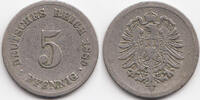 Kaiserreich 5 Pfennig kleiner Adler - Kupfer/Nickel -