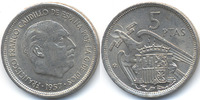 Spanien - Spain 5 Pesetas Francisco Franco 1939-1975