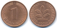 BRD 1 Pfennig Stahl/kupferplattiert -