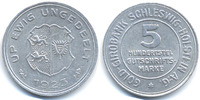 Schleswig/Holstein 5/100 Gutschrift Marke Gold-Girobank Schleswig-Holstein A. G. - Aluminium 1923 (Funck 642.1)