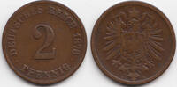 Kaiserreich 2 Pfennig kleiner Adler - Kupfer -