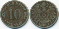 Kaiserreich 10 Pfennig großer Adler - Kupfer/Nickel -