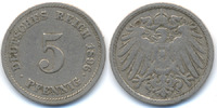 Kaiserreich 5 Pfennig großer Adler - Kupfer/Nickel -