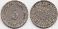 Kaiserreich 5 Pfennig großer Adler - Kupfer/Nickel -