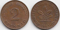 BRD 2 Pfennig Kupfer -