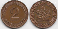 BRD 2 Pfennig Kupfer -