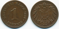 Kaiserreich 1 Pfennig großer Adler - Kupfer -