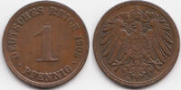 Kaiserreich 1 Pfennig großer Adler - Kupfer -