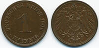 Kaiserreich 1 Pfennig großer Adler - Kupfer -