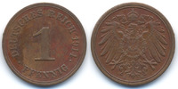 Kaiserreich 1 Pfennig großer Adler - Kupfer -