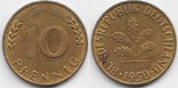 BRD 10 Pfennig Stahl/tombakplattiert -