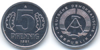 DDR 5 Pfennig Aluminium