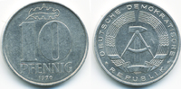 DDR 10 Pfennig Aluminium