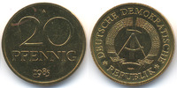 DDR 20 Pfennig Messing