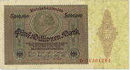 Deutsches Reich Inflation 1919-1924 5 Millionen Mark Rosenberg Nr. 88 -