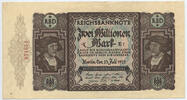 Deutsches Reich Inflation 1919-1924 2 Millionen Mark Rosenberg Nr. 89a – KN 16 mm lang -