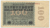 Deutsches Reich Inflation 1919-1924 100 Millionen Mark Rosenberg Nr. 106b – Reichsdruck WZ Kreuzblüten -