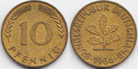 BRD 10 Pfennig Stahl/tombakplattiert -