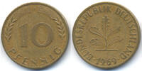 BRD 10 Pfennig Stahl/tombakplattiert -