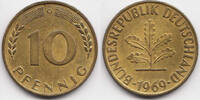 BRD 10 Pfennig Stahl/tombakplattiert -