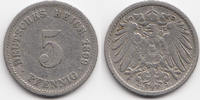 Kaiserreich 5 Pfennig großer Adler - Kupfer/Nickel -