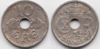 Dänemark - Denmark 10 Öre Christian X. 1912-1947 -
