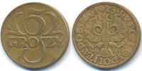 Polen - Poland 5 Groszy Zweite Republik 1918-1939