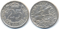 Spanien - Spain 25 Centimos Alfonso XIII. 1886-1931