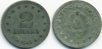 Jugoslawien - Yugoslavia 2 Dinara Petar II. 1934-1945