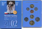 Slowakei - Slovakia Kursmünzensatz 2.Republik ab 1993 - Kursmünzensatz 2002 unc/BU Eishockey