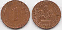 BRD 1 Pfennig Stahl/kupferplattiert -