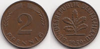 BRD 2 Pfennig Kupfer -