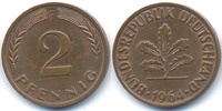 BRD 2 Pfennig Kupfer -