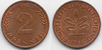 BRD 2 Pfennig Stahl/kupferplattiert -